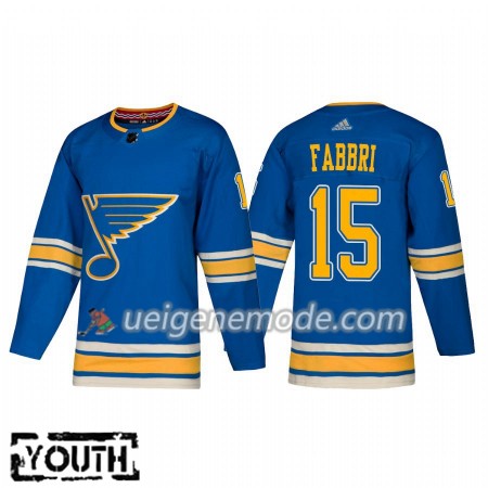 Kinder Eishockey St. Louis Blues Trikot Robby Fabbri 15 Adidas Alternate 2018-19 Authentic
